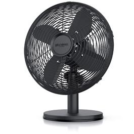 Вентилятор настільний Brandson мідний, 3 швидкості, з коливанням 80°, металевий корпус, чорний матовий