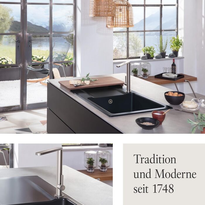 Кухонний змішувач Villeroy & Boch Finera, висота 251 мм, масивна нержавіюча сталь, круглий