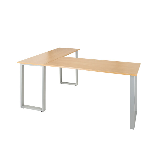 Робочий стіл WORKSPACE BASIC I 165 x 120 см, бук/срібло hjh OFF