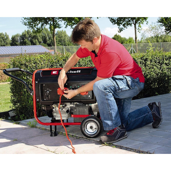 Бензиновий генератор Einhell TC-PG 55/E5 (5.5 кВт макс, 5 кВт ном), 4-тактний двигун, бак 25 л, 2x230В, 1x400В
