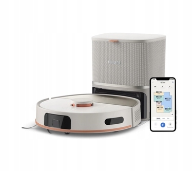 Робот-пилосос з функцією вологого прибирання Philips Aqua серії 5000, бежевий, XU5100/20