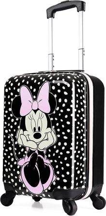 Дитяча валіза Disney Minnie, жорсткий корпус, на 4 колесах, 28/50/91 л, чорна