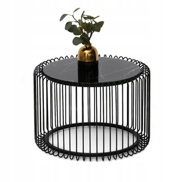 Журнальний стіл Mebel-Partner круглий, 60 x 60 x 39 см, чорний
