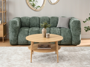 Круглий кавовий столик Mebel-Partner, 80 x 80 x 45 см, колір дуб
