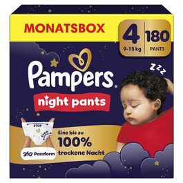 Нічні підгузки-трусики Pampers Night Pants, розмір 4 (9-15 кг), 180 шт.