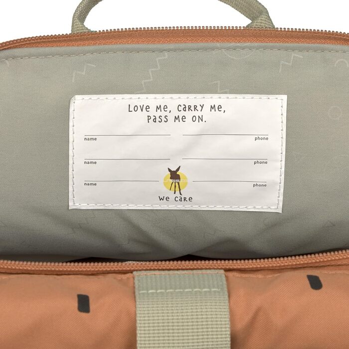 Дитячий рюкзак LÄSSIG Rolltop з нагрудним ременем, водовідштовхувальний, 11 л, карамельний колір, Happy Prints
