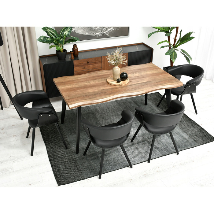 Стілець Mebel-Partner, штучна шкіра, чорний, 1 шт.
