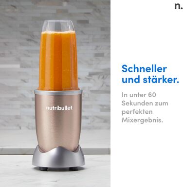Смузі-мейкер Nutribullet Pro NB904CP 900 Вт, 700 мл, електричний блендер для смузі, компактний, легке очищення