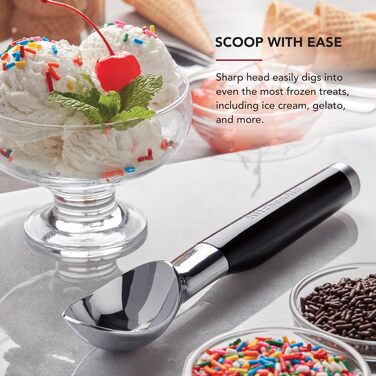 Дозатор для морозива KitchenAid One Size чорний - ідеальний для приготування десертів