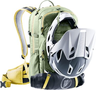 Велорюкзак Deuter Attack 20 із захистом, 20 л, хакі-куркума