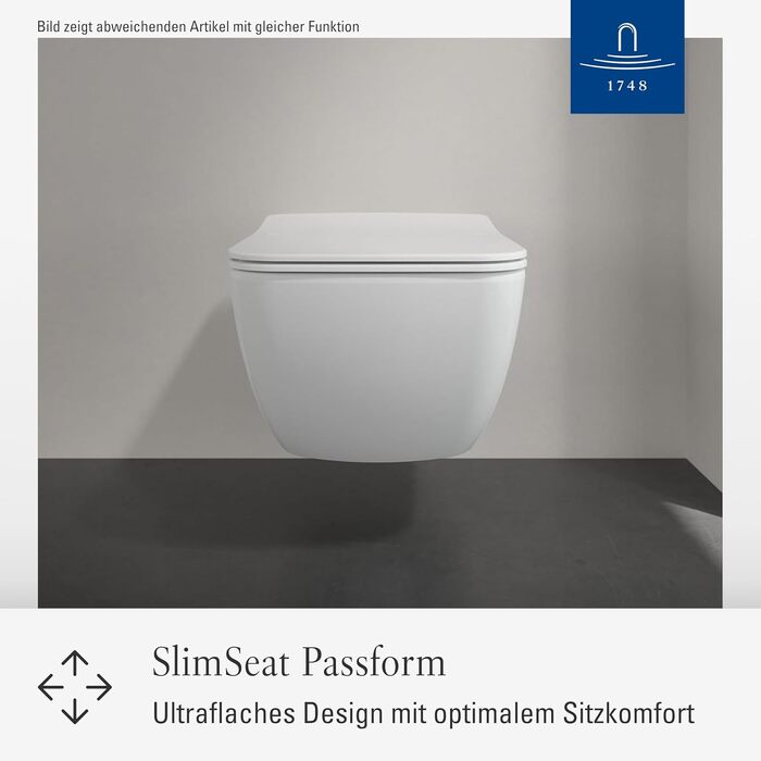 Сидіння для унітаза Villeroy & Boch Architectura D-подібне, білий глянцевий (Alpin), з мікроліфтом (SoftClose), знімне, термопласт (Duroplast), арт. 98M9C101
