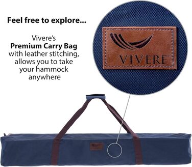 Гамак Vivere Doppel Polyester з підставкою 250 см, синьо-жовтий