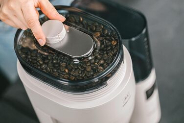 Кавоварка з млинком Melitta AromaFresh Pro X, фільтраційна, скляний глечик, знімний резервуар, на 10 чашок, сіра