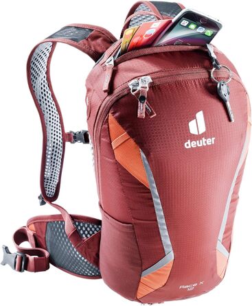 Велосипедний рюкзак deuter Race X 12 л, червоно-помаранчевий