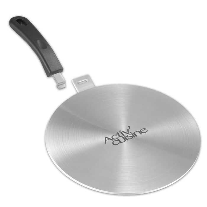 Адаптер для індукційної плити ACTIV CUISINE 24 см зі знімною ручкою, перехідник для кавоварок Мока та посуду з нержавіючої сталі