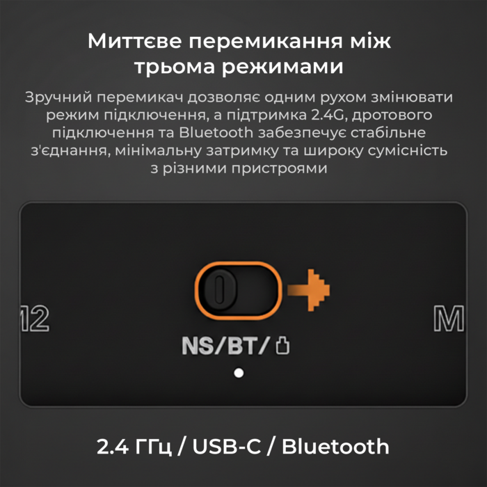 Бездротовий геймпад з док-станцією Ajazz GP100 Set Black (GP100S-B)
