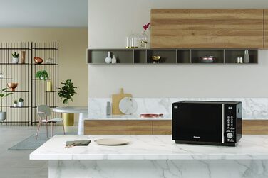 Мікрохвильова піч Bauknecht MF 258 B 25 л чорна з функціями Crisp, грилем, конвекцією, без обертової тарілки, автоматичними програмами та самоочищенням