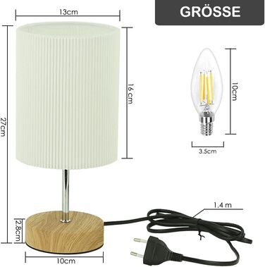 Настільна лампа HSLighting, 2 шт, LED, диммер, сенсорне керування, 3 рівні яскравості, мінімалістичний дизайн, для спальні, вітальні, читання, кругла форма
