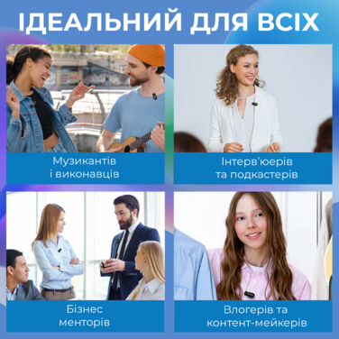 Бездротовий петличний мікрофон BOYA BY-V3 combo Type-C/Lightning Black