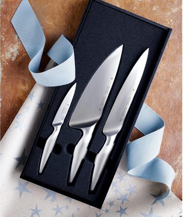 Набір кухонних ножів WMF Chef's Edition (3 предмети), ковані, Performance Cut, у дерев'яному боксі, Made in Germany
