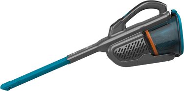 Акумуляторний ручний пилосос BLACK+DECKER BHHV320B, 12В, 25AW, циклонна фільтрація, без мішка, з висувною щілинною насадкою та зарядною станцією, титаново-синій