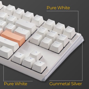 Механічна клавіатура Ducky One 3 TKL Cherry MX Blue RGB White UA