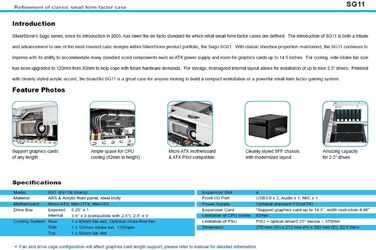 Комп'ютерний корпус SilverStone SST-SG11B Sugo Micro ATX Cube, чорний