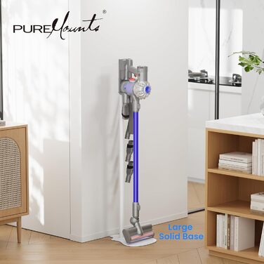 Підставка-стійка для пилососів PureMounts, універсальна, сумісна з Dyson, Philips, Samsung, Bosch, Miele, Anyson, Xiaomi, біла, тримач аксесуарів