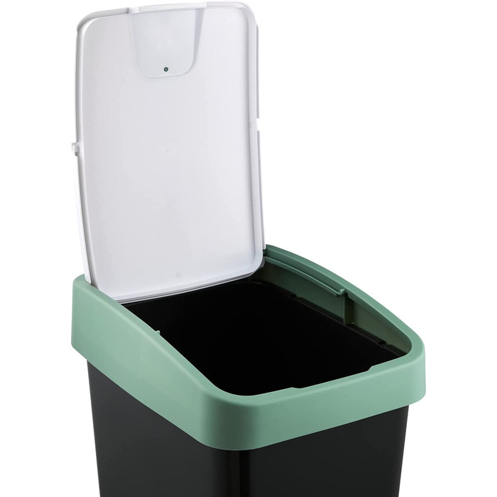 Преміум сміттєвий бак keeeper з фліп-кришкою, Soft Touch, 45 л, Nordic Green
