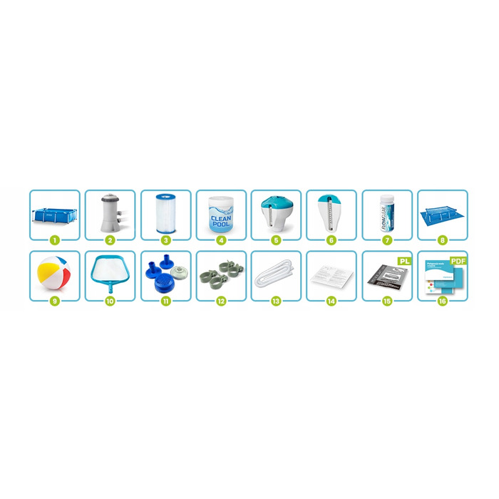 Каркасний прямокутний басейн Intex 220 x 150 см