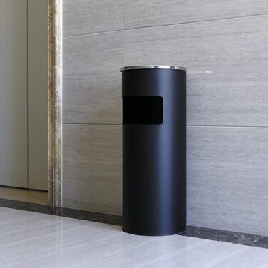 Попільничка вулична SONGMICS з відром, 30 л, чорна - Сміттєвий бак з попільничкою для вулиці LTB17C