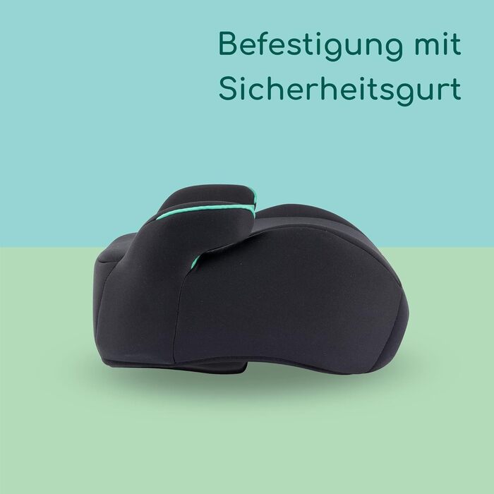 Дитяче автокрісло Bebeconfort Manga i-Safe Reboarder, 6–12 років, 125–150 см, компактне та легке, м'яка оббивка, чорне