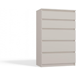 Комод CDF Malwa M5 біло-синій, 5 шухляд, для документів і речей, для вітальні, спальні, дитячої кімнати