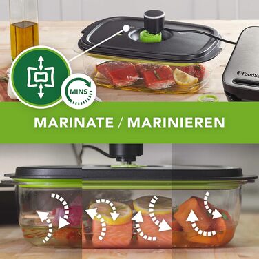 Набір вакуумних контейнерів FoodSaver Preserve & Marinate для вакууматорів, герметичні та без BPA, 1.2 л, 3 шт.