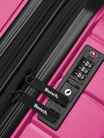 Набір валіз для подорожей Bench Paris, 3 предмети, поліпропілен, Arctic-pink — дорожні тролеї з TSA-замком та 4 подвійними колесами