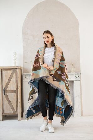 Бронзова покривало на диван, ліжко, килим, плед, настінний гобелен Tipi 160x200 см, різні візерунки