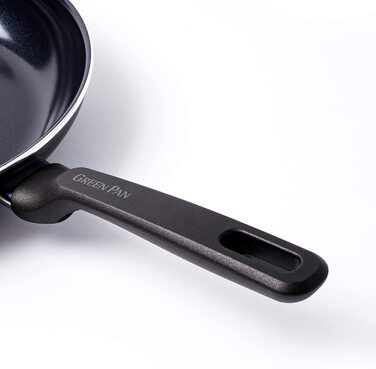 Сковорідки GreenPan Memphis 24 см і 28 см, керамічне антипригарне покриття, без PFAS, для індукції, підходять для духовки та посудомийки, чорні, набір для смаження, подарунок на День матері