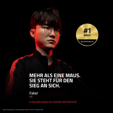 Ігрова бездротова миша Razer Viper V3 Pro Faker: сенсор Focus Pro 30K DPI, перемикачі 2-го покоління, частота опитування 4000 Гц, для PC/Mac