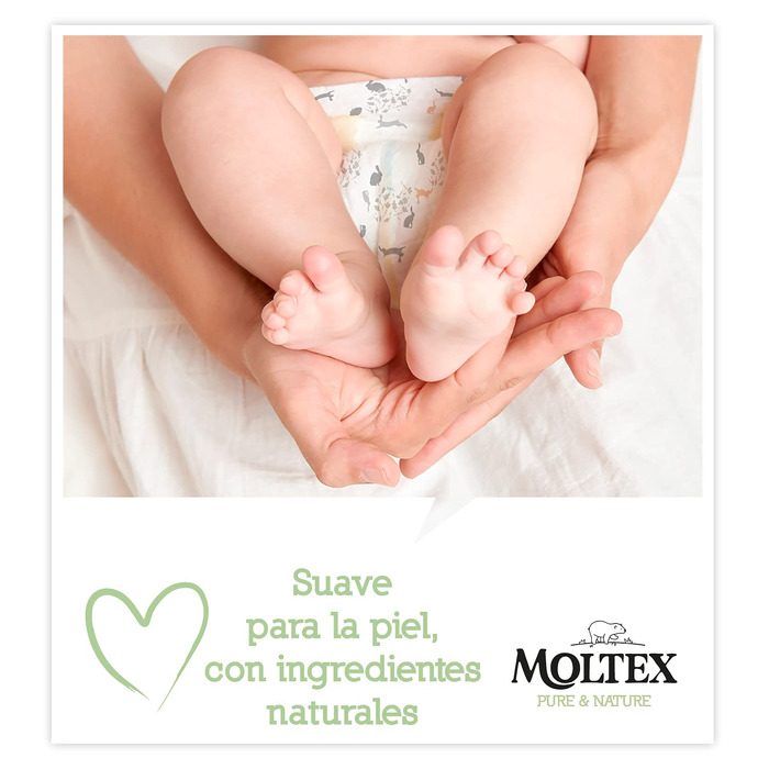 Екологічні підгузки Moltex Pure & Nature, розмір 1 (2-5 кг), 88 шт