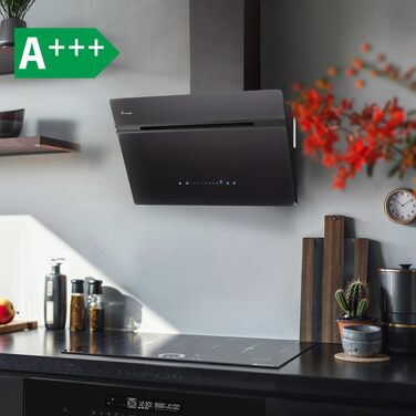 Витяжка для кухні KKT Kolbe Aurora 60 см, чорне скло, 782 м³/год, з WiFi, RGBW LED-підсвіткою та сенсорним керуванням, режим рециркуляції та відводу (AURORA6005FB)