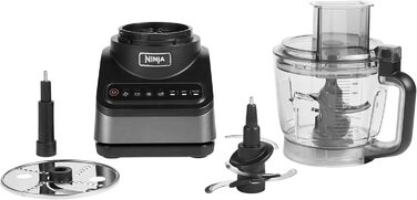 Кухонний комбайн Ninja BN650EU, 850 Вт, 2,1 л, 4 програми, ножі для нарізання, подрібнення, замішування тіста, 3 швидкості, чорний, можна мити в посудомийній машині