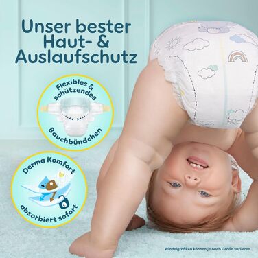 Підгузки Pampers Premium Protection розмір 3 (6-10 кг), упаковка 204 шт, преміум-захист від протікань та догляд за шкірою