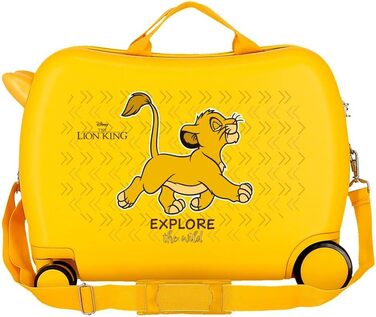 Дитяча валіза Disney Joumma Король Лев жовта, 33x50x20 см, жорсткий корпус, 33 л, ручна поклажа
