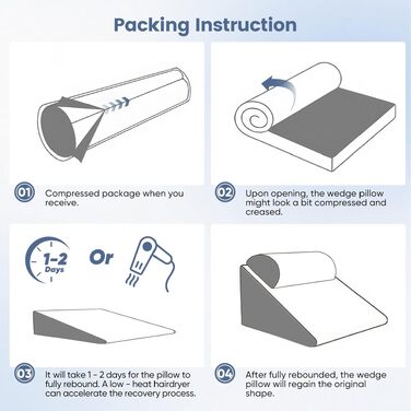 Подушка для читання в ліжку та на дивані з піною Memory Foam, ергономічна спинка, регульована клиноподібна подушка для підтримки спини під час відпочинку, ігор, читання або перегляду телевізора