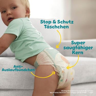 Підгузки Pampers Baby-Dry розмір 4 (9-14 кг), на липучках, 204 шт, велика упаковка