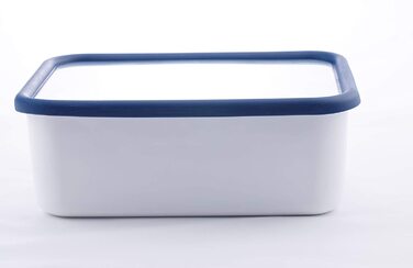 Емальований контейнер HoneyWare CLASSIC LINE 2,8 л з кришкою, висока, для зберігання їжі, термостійкий до 400°C, підходить для духовки, плити, гриля