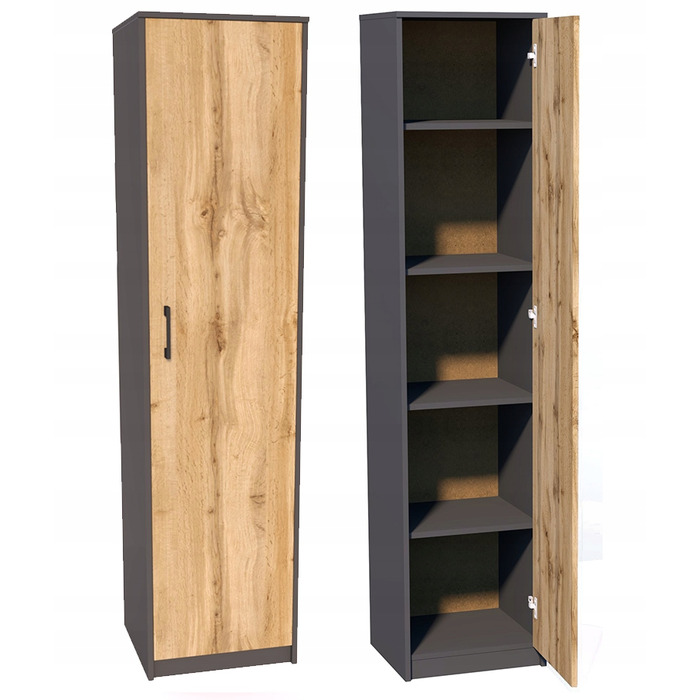 Стелаж Meble Bestseller 39 x 180 x 35 см, дуб вотан / графіт