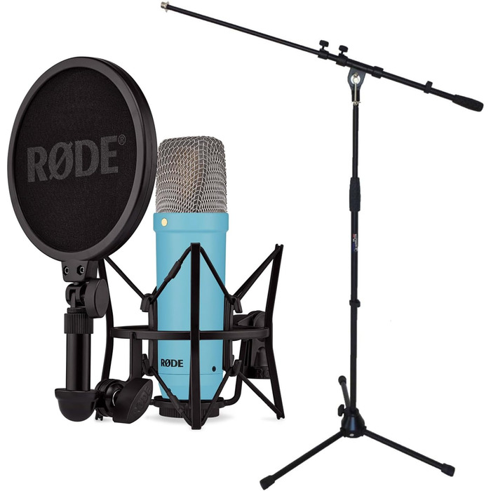 Студійний мікрофон Rode NT1 Signature Blue + стійка Keepdrum, синій