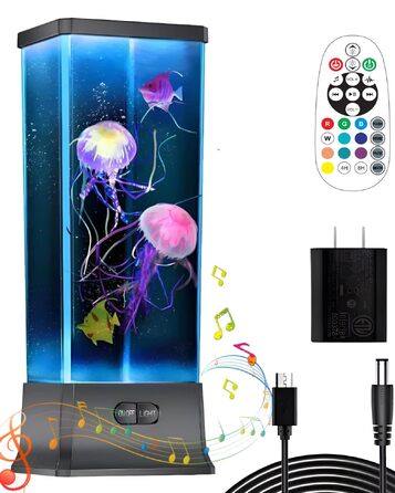 Музична лава-лампа COLORLIFE з ефектом медуз, Bluetooth-динаміком та сенсорним керуванням — ідеальний подарунок для дітей та дорослих