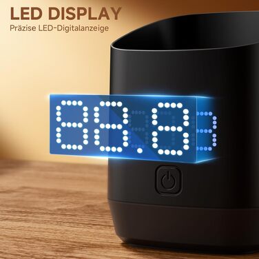 Кавова вага цифровa Kaffeewaage з LED-дисплеєм, акумуляторна, точність 0.1г, до 500г для бариста та поціновувачів кави